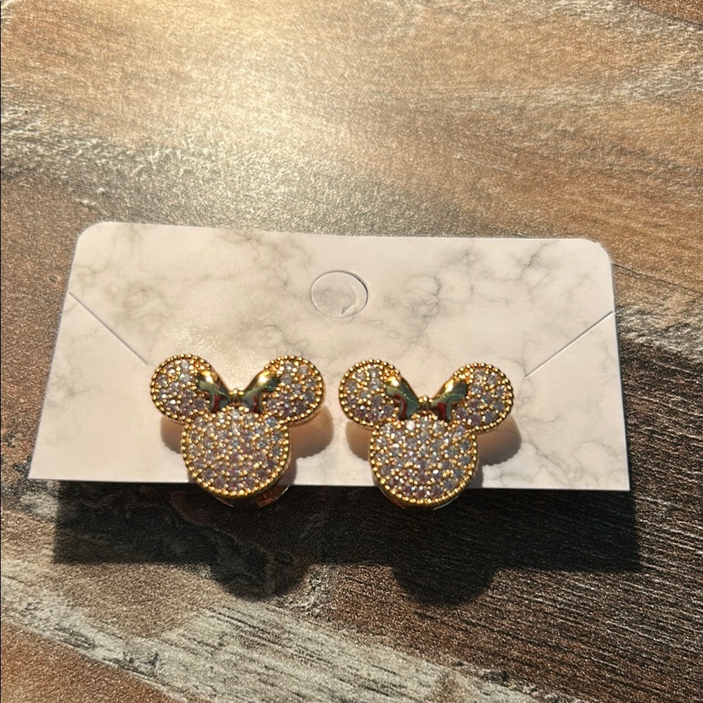 NEW Rose gold plated  Minnie Mouse Earrings